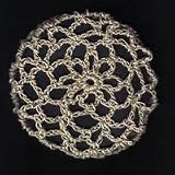 Khaki Hair Net Crocheted Hair Bun Cover- LARGE