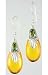 Amber Drop with Peridot Earrings