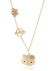 Hello Kitty by Simmons Jewelry Co. "Butterfly Kitty" Swarovski Outline Pendant Necklace