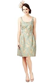 Jacquard Print Prom Dress with Belt