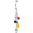 Handcrafted Crystal Candy Cascade Belly Ring MADE WITH SWAROVSKI ELEMENTS