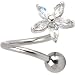 Aurora Lily Flower Twister Belly Ring