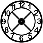Giant 47.5 Inch Diameter Hand-crafted Tower Wall Clock (Arabic Numerals, X Style)
