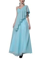 A-line Cocktail Chiffon Beaded Pleated Cap Sleeves One Shoulder Evening Dress/Homecoming Dress/Pageant Dress/Prom Dress/Party Dress/Wedding Dress 
