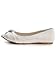 Elegantpark EP2053 Women's Peep Toe Buckle Satin Bridal Flats Wedding Shoes