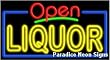 Open Liquor Neon Sign