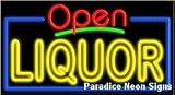 Open Liquor Neon Sign