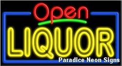 Open Liquor Neon Sign