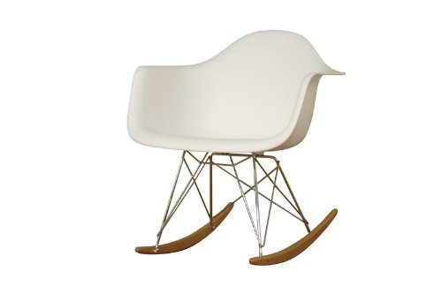 White Plastic Rocking Chair