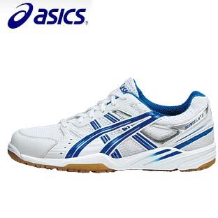 アシックス asics 卓球シューズ アタックブレードライト2 TPA323（0142）ホワイト×ブルー 25.0cm