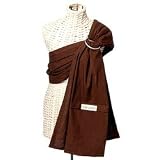 MAYA WRAP Lightly Padded Baby Ring Sling Carrier (Chocolate Brown - Medium)