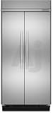 KitchenAid Architect Series II KSSC42FTS 42 Built-In Side-by-Side Refrigerator with Automatic Ice Maker  4 Adjustable Glass Shelves: Stainless Steel