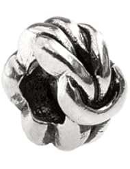 Silverado Slip Knot Spacer Silver Charm - Fits On Pandora Chamilia And Troll Bracelets