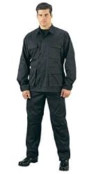 Poly/Cotton Black BDU Cargo Pants