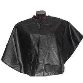 HAIR CUTTING GOWN SALON BARBERS CAPE - BLACK