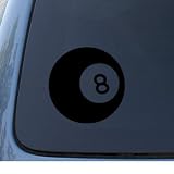 EIGHT BALL - Billiards 8-ball - Car, Truck, Notebook, Vinyl Decal Sticker #1085 | Vinyl Color: Black