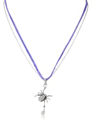 Betsey Johnson "Pave Pendants" Pave Spider Pendant Necklace, 21"