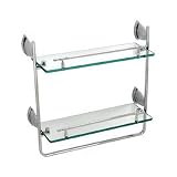 BOLTONSolidBrassDoubleGlassShelf