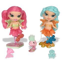 Barbie Fairytopia Mermaidia: 5 Merfairies - Pink and Blue by Mattel