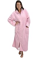 Del Rossa Zip-Front Soft Fleece Bathrobe