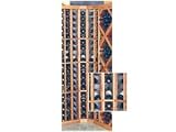 Wine Cellar Innovations Designer Series Collection Premium Redwood with Dark Walnut Stain Curved Corner with Display 72x25x25-in.