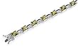 Silver Cubic Zirconia Bracelet, Size: 7.5" x 6mm
