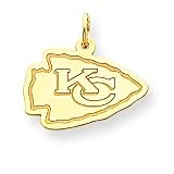 14K Kansas City Chiefs Med Arrowhead Charm