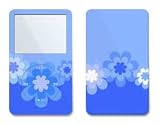 Retro Blue Flowers Design iPod classic 80GB/ 120GB Protector Skin Decal Sticker