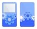 Retro Blue Flowers Design iPod classic 80GB/ 120GB Protector Skin Decal Sticker