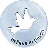 Believe in Peace, PewierToken Pendants, 18" bead chain