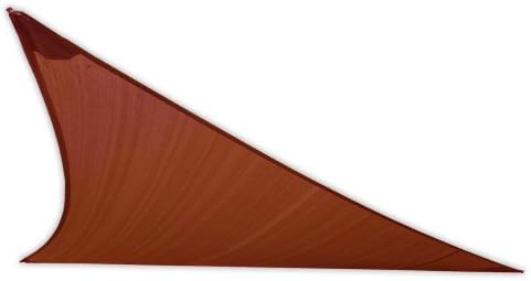 US Shade Sail 15' Right Triangle Shade Sail (Rust) with Mounting Hardware