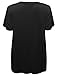Plus4u Women's Super Soft Stretchy Jersey Solid Vneck Short Sleeve PlusSize Tops