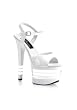 6 3/4 Inch Stiletto Heel Ankle Strap Lined Platform Sandal