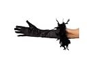 Rubies 6 302652  - Handschuhe mit Boa, rot-schwarz