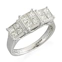 Eighteen Carat White Gold Diamond Cluster Ring