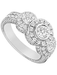 Diamond Ring 14K White Gold - 0.75 CT Diamonds