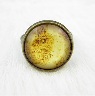 Classic Color Ring Strongly Individualizes World Map Finger Adjustable Ring