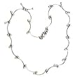 Rhodium Plated Brass Necklaces, 18 Inches Rhodium Plated Brass Necklaces, 18 Inches