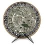 Ceramic plate, 'Green Maya Offering'