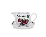 Portmeirion Strawberry Fair Earthenware 1-Pint Gravy Boat and Stand