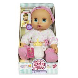 Baby Alive Newborn Sip-N-Snooze (Blue Eyes, Blonde Hair)