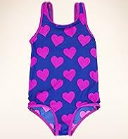 Scoop Neck Heart Print Swimsuit