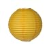Parallel Ribbed Yellow 12-Inch Round Paper Lantern