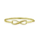 18K Gold over Sterling Silver Infinity Design Bangle Bracelet