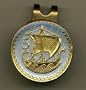 Cyprus 5 Mils "Viking Ship" Two Tone Coin Golf Ball Marker