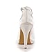 ElegantPark EP11049-IP Women's Pumps Ankle Strap Closed Toe High Heel Platform Satin Wedding Bridal Dress Shoes