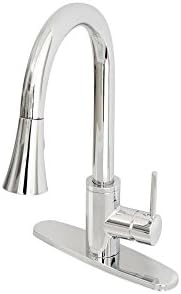 Belle Foret CR-WHLX78568 Modern Single-Handle Pull-Down Sprayer Kitchen Faucet in Chrome