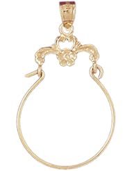 CleverEve Designer Series 14K Yellow Gold Pendant Charm Holder 1.5 grams
