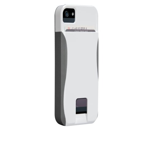 Case-Mate 日本正規品 iPhone5 POP! ID Case, ホワイト/チタニウムグレー 【カードホルダーつき ハイブリッド・ハードケース】 CM022406