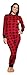 Sleepyheads - Bear Cheeks Lazy One Adult Red & Black Plaid Flapjacks (Lrg)